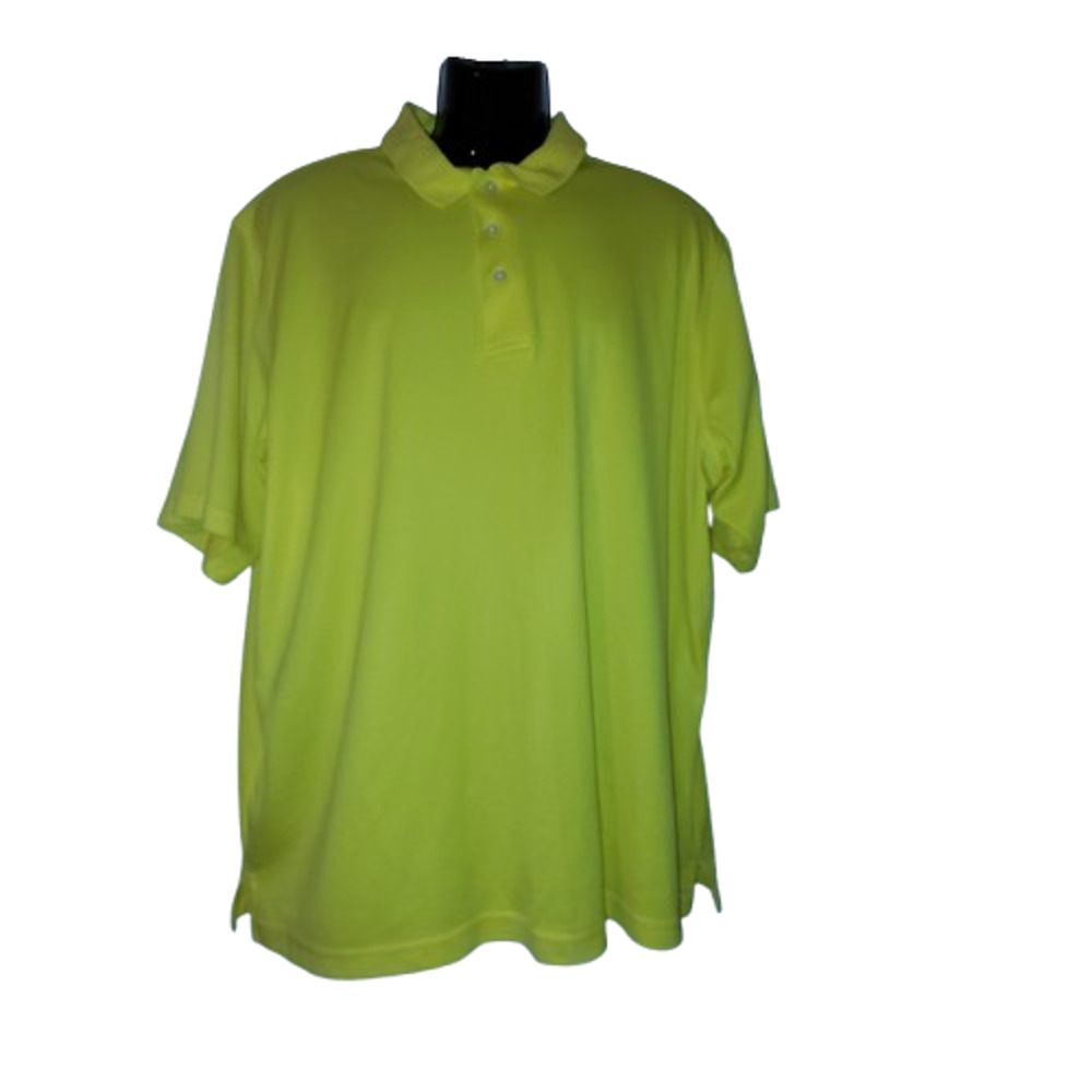 George Men’s Bright Yellow Polyester Polo Shirt Size 2XL BG14